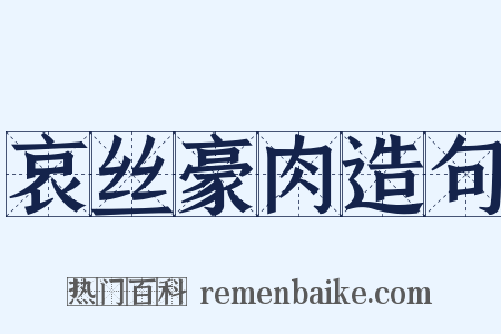 哀丝豪肉造句是什么意思的图片